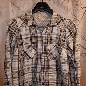 Womens Maurices Button Up Flannel Shirt 2XL